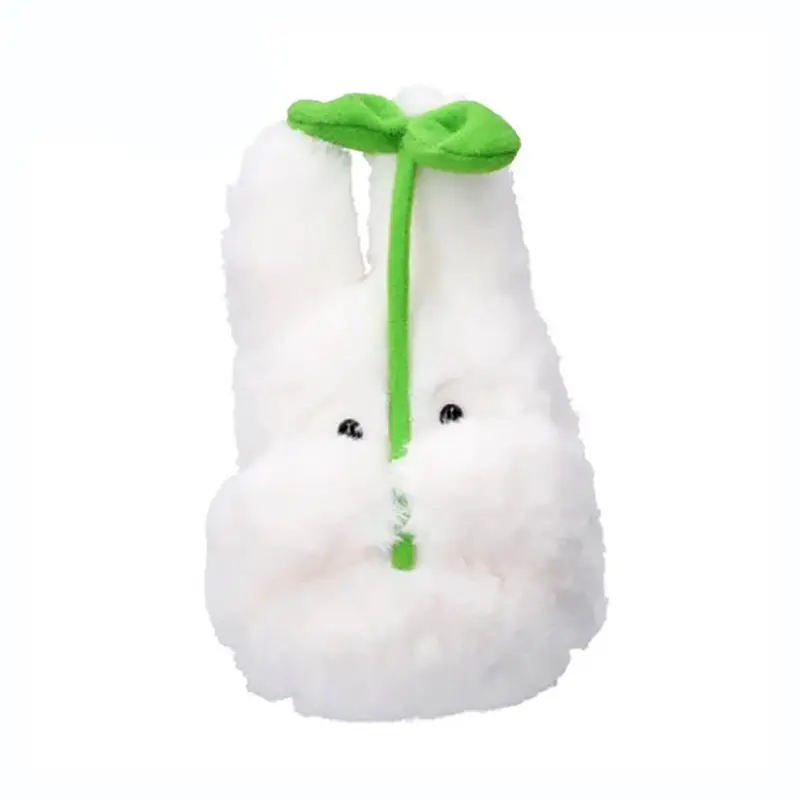 Studio Ghibli White Totoro Plush With Leaf (19cm) by Sun Arrow