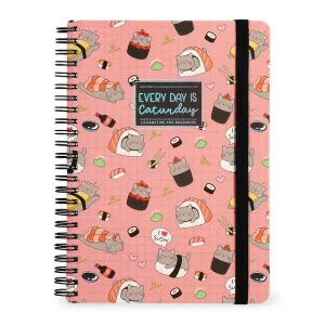 Sushi Cat A4 Lined Spiral Bound Notebook by Legami
