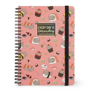 Sushi Cat A5 Lined Spiral Bound Notebook by Legami