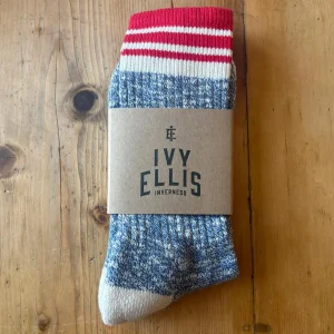 The Dornoch Men's Crew Highland Coastline Slub Socks by Ivy Ellis