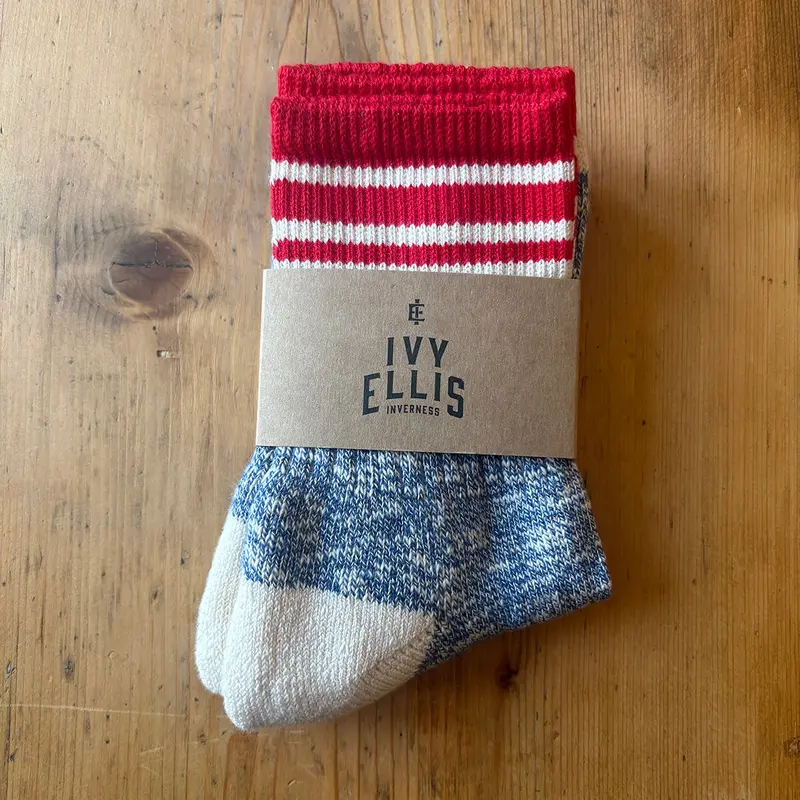 The Dornoch Women's Highland Coastline Slub Socks by Ivy Ellis