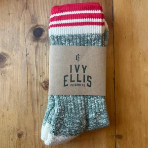 The Melvich Men's Crew Highland Coastline Slub Socks by Ivy Ellis