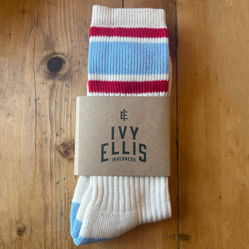 The Moon Men's Crew Vintage Sports Socks by Ivy Ellis
