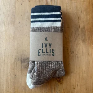 The Sandwood Men's Crew Highland Coastline Slub Socks by Ivy Ellis