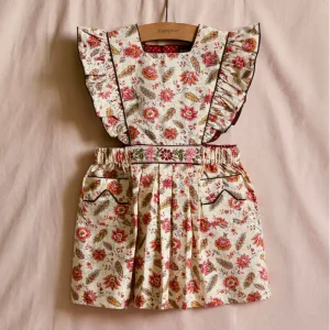 Apron Dress in Aline Print by Bonjour