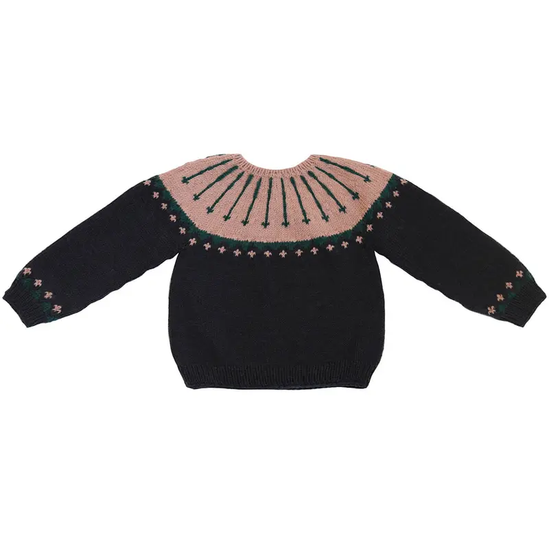 Aslan Sweater in Charcoal / Rose Quartz by Kalinka
