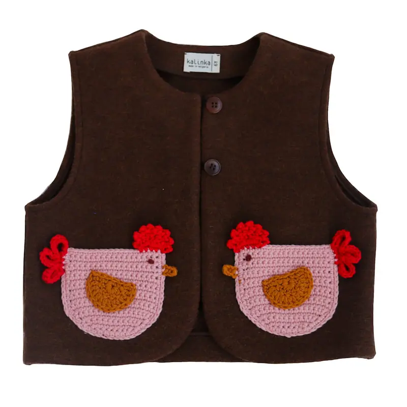 Caspian Chicken Vest in Dark Chocolate by Kalinka