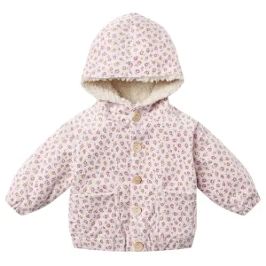 Corduroy Hooded Jacket in Wildflowers by Quincy Mae