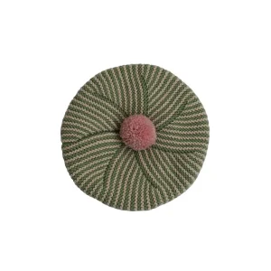 Divna Beret in Moss / Flamingo by Kalinka