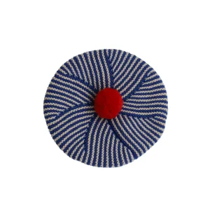 Divna Beret in Ultramarine / Poppy by Kalinka