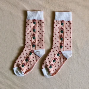 Dots Flowers Socks in Pink by Bonjour