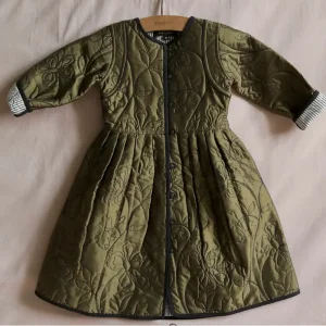 Dress Coat in Khaki Taffeta by Bonjour