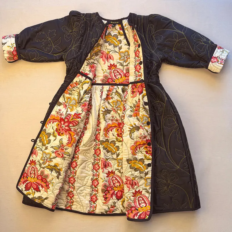 EXCLUSIVE Dress Coat in Black Taffeta by Bonjour