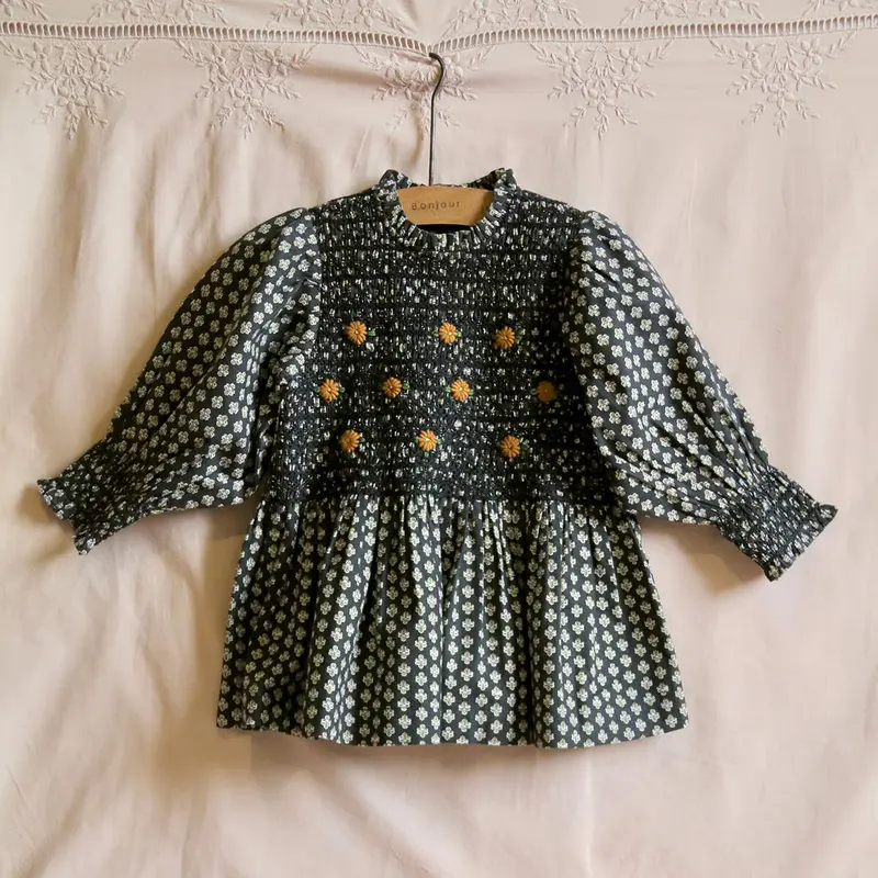 Handsmock Blouse in Provencal Print by Bonjour