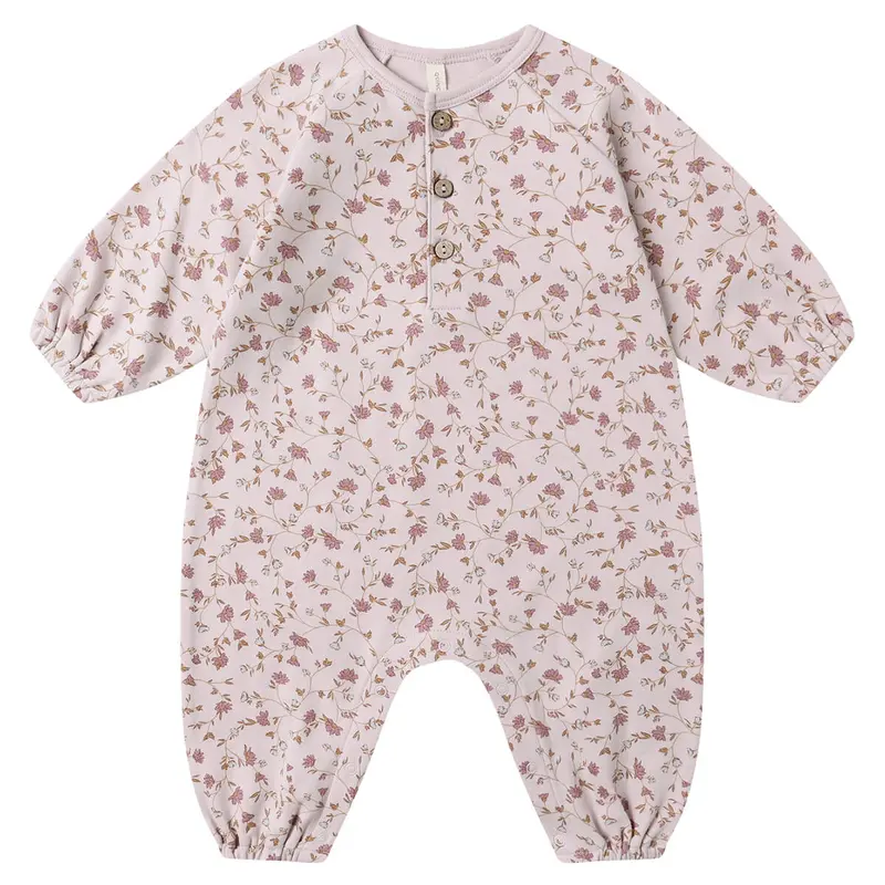 Henley Bubble Jumpsuit in Garden by Quincy Mae