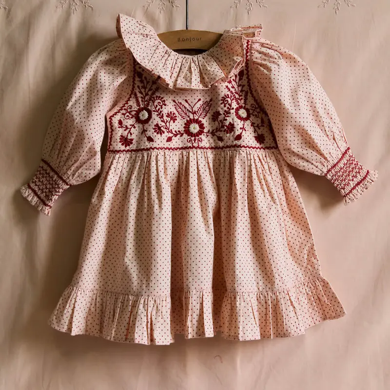 Iris Tunique in Pink Dot Print by Bonjour