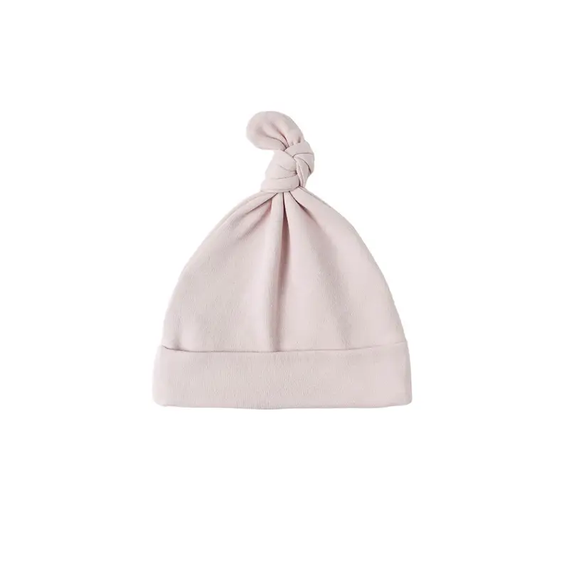 Knotted Baby Hat in Lilac by Quincy Mae