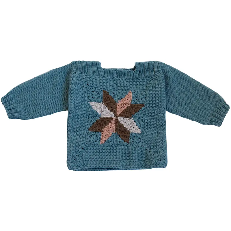 Linden Sweater in Misty Blue by Kalinka