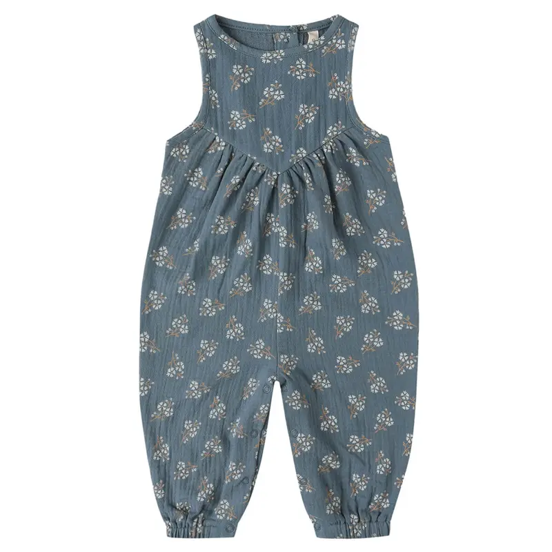 Maisie Overall in Blue Floral by Quincy Mae