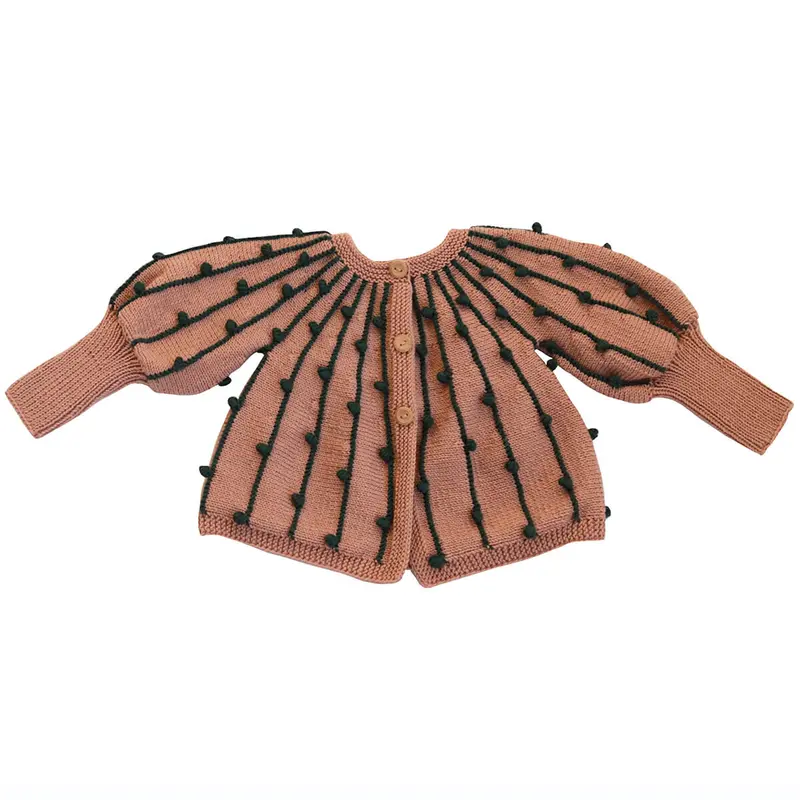 Marion Cardigan Rose Quartz / Pine by Kalinka