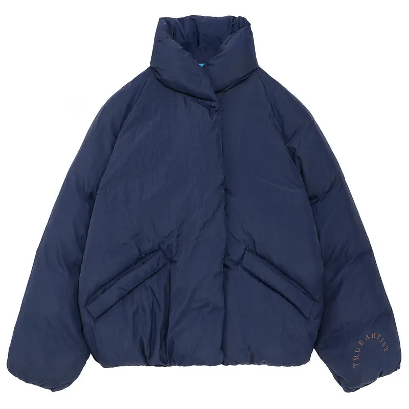 Padded Jacket n03 in Navy Blue by True Artist