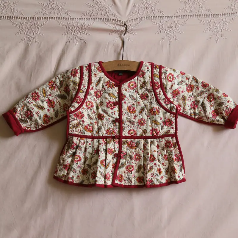 Quilted Jacket in Aline Print by Bonjour