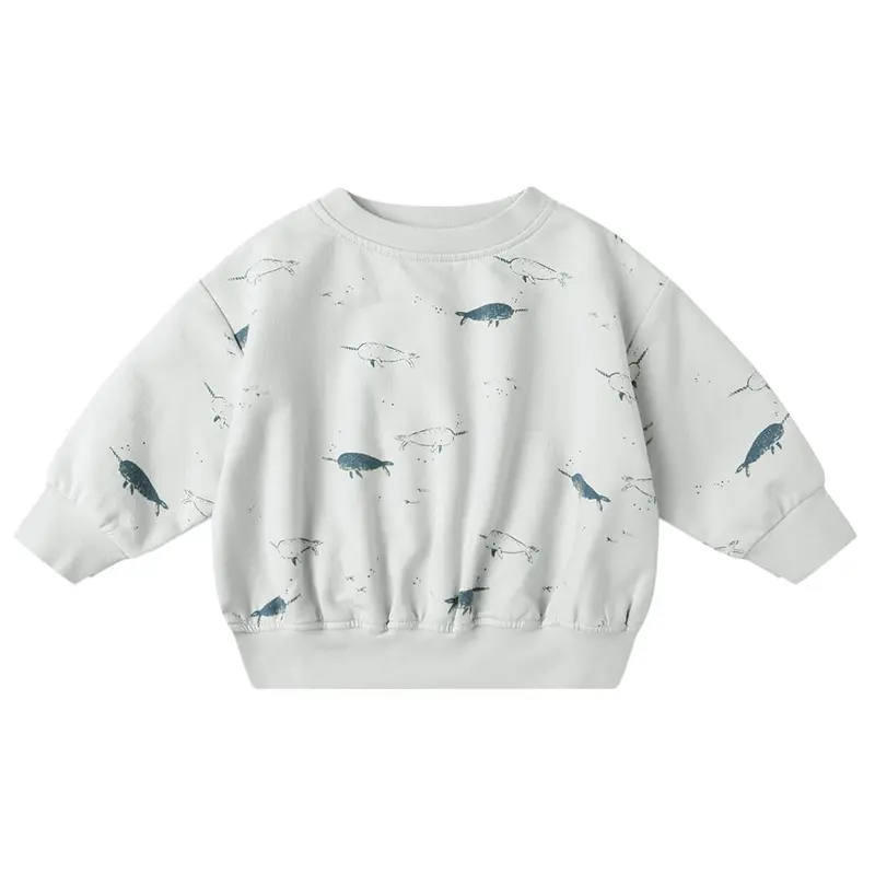 Relaxed Sweatshirt in Narwhals by Quincy Mae