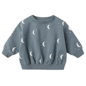 Relaxed Sweatshirt in Silver Moons by Quincy Mae