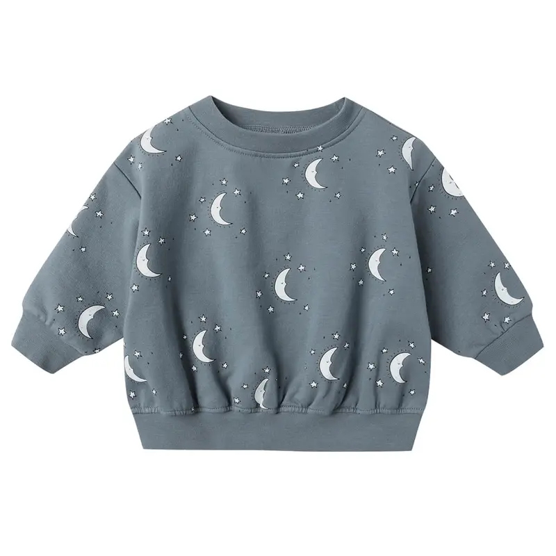 Relaxed Sweatshirt in Silver Moons by Quincy Mae