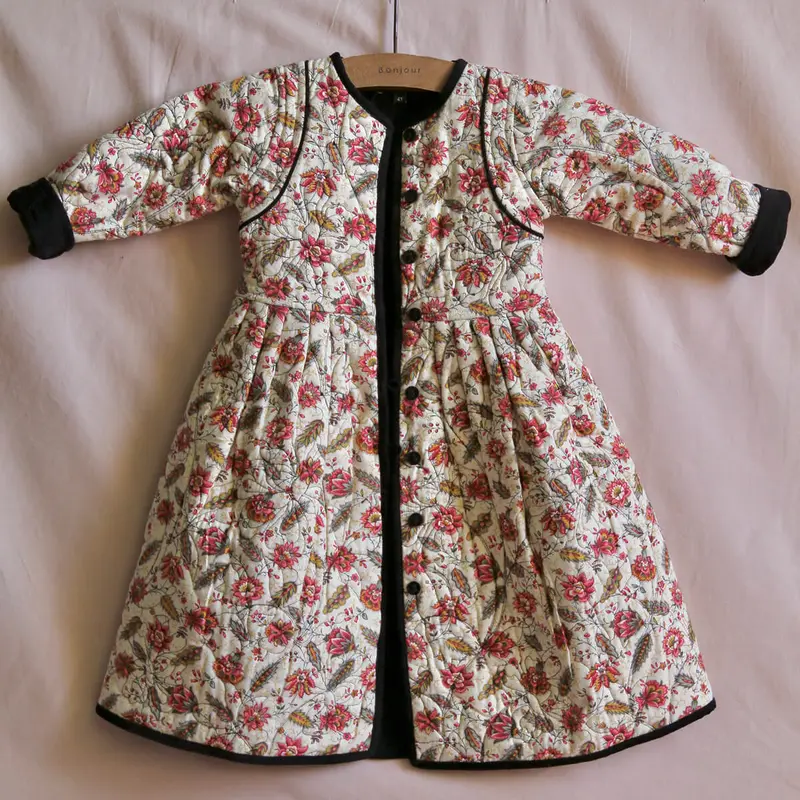 Reversible Dress Coat in Aline Print by Bonjour