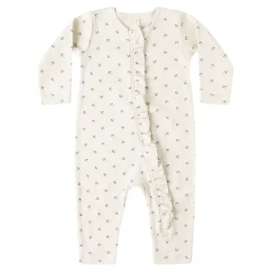 Ruffle Jumpsuit in Blue Ditsy by Quincy Mae