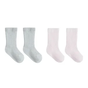 Socks Set in Ice Blue / Lilac by Quincy Mae