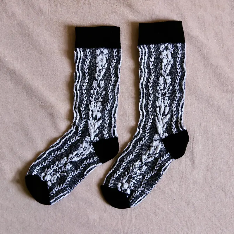 Twist Socks in Black by Bonjour