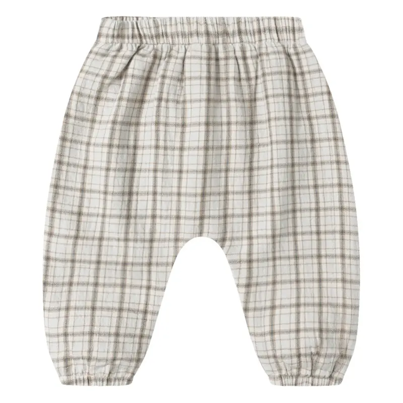 Woven Pant in Blue Plaid by Quincy Mae