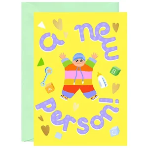 A New Person Greetings Card by Ickaprint