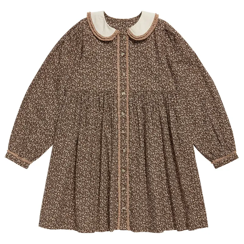 Agatha Dress in Bracken Floral by Little Cotton Clothes