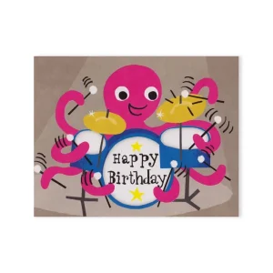 Birthday Beat Mini Greetings Card by Lisa Jones Studio