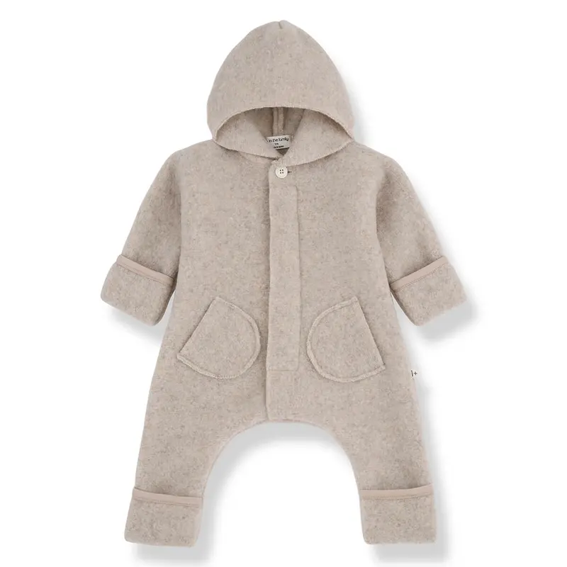 Bjorn Hooded Jumpsuit in Beige by 1+ in the Family lol