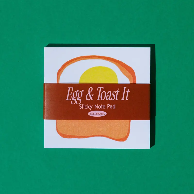 Egg & Toast It Sticky Notes by Mel Andrel