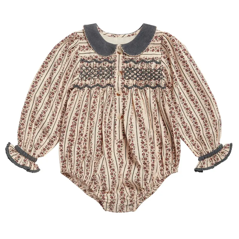 Emille Romper in Mallory Floral by Little Cotton Clothes