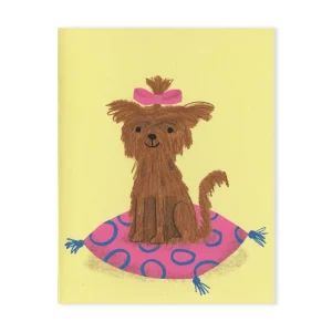 Gloria Dog Mini Greetings Card by Lisa Jones Studio
