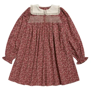 Jasmine Dress in Clove Floral by Little Cotton Clothes