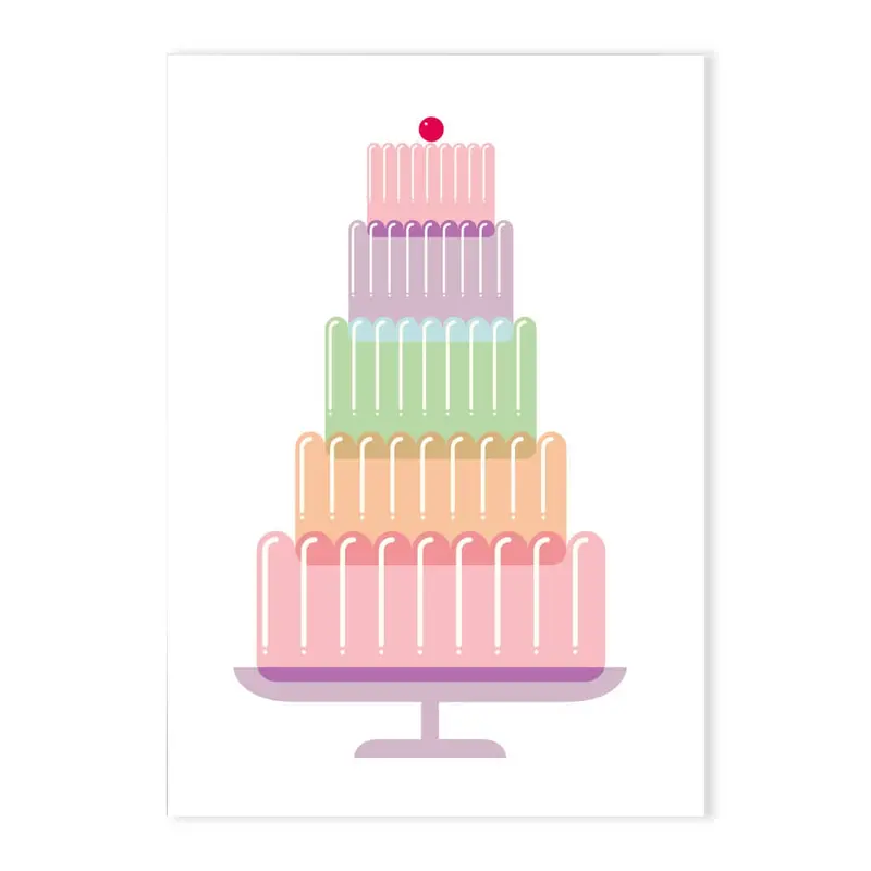 Jelly Birthday Greetings Card by Dicky Bird