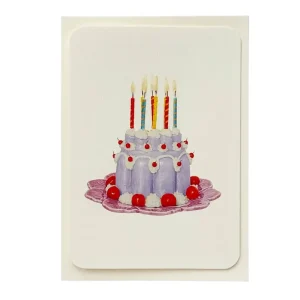 Lavender Cream Blancmange Greetings Card by Canonbury Press