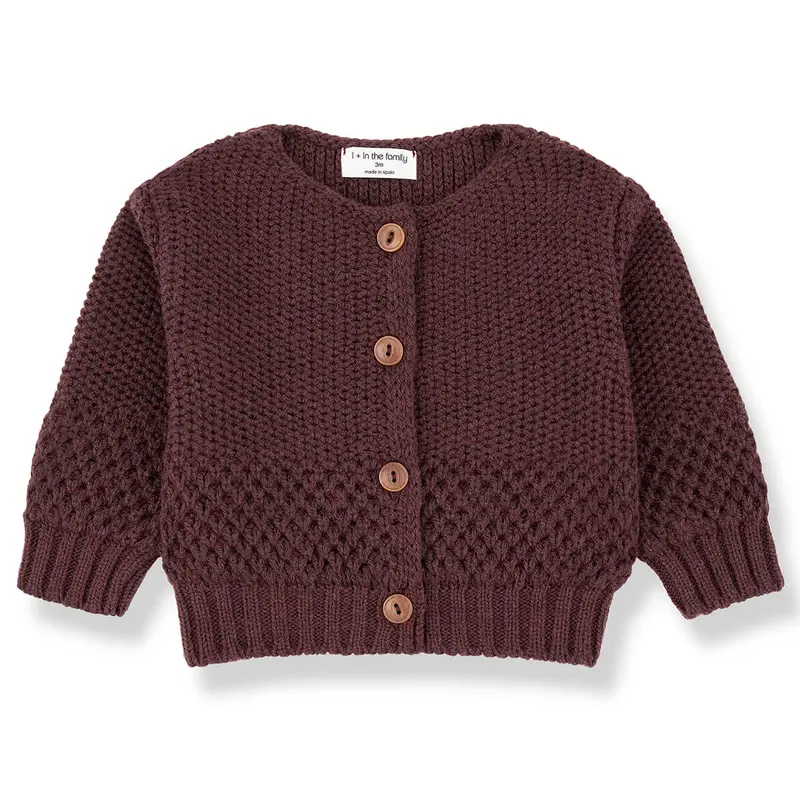 Malene Cardigan in Melanzana by 1+ in the Family