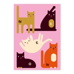 Meow Birthday Greetings Card by Dicky Bird