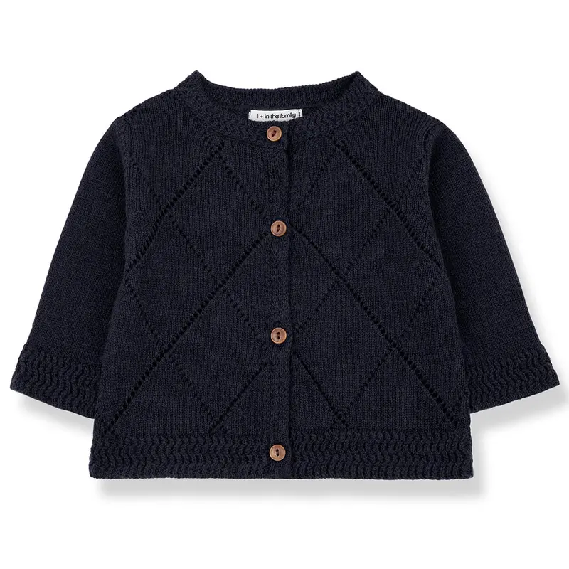 Nanna Cardigan in Dark Blue by 1+ in the Family