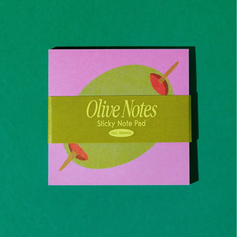 Olive Sticky Notes by Mel Andrel