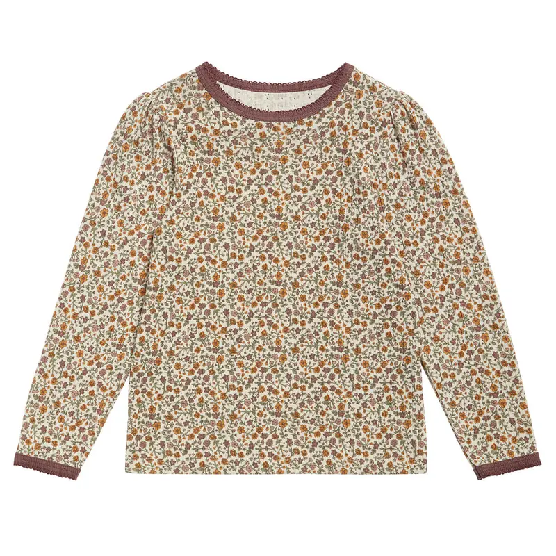 Pointelle Tee in Prairie Floral by Little Cotton Clothes