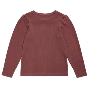 Pointelle Tee in Redcurrent by Little Cotton Clothes